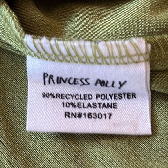 Princess Polly NWT Green Wrap Mini Dress Low Impact Stretch‎ Size 6 - Picture 8 of 8